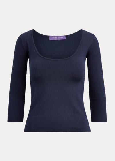 Women's Ralph Lauren Silk Ballet-Neck Sweater | 294850HRV